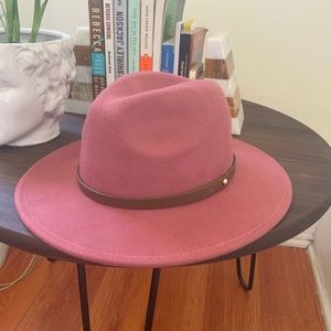 New WO Tags Free People Mauve Brim Hat